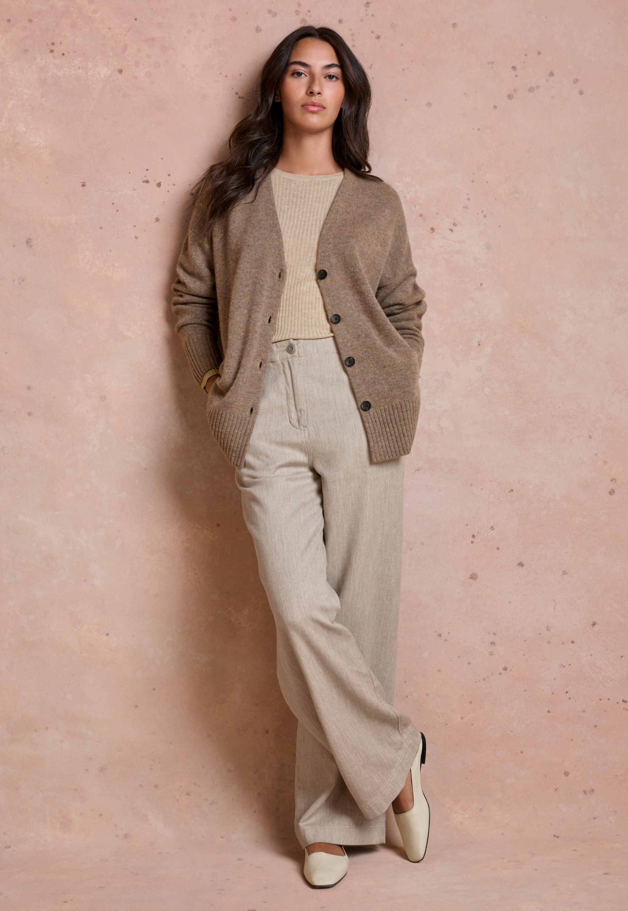 V-neck cardigan