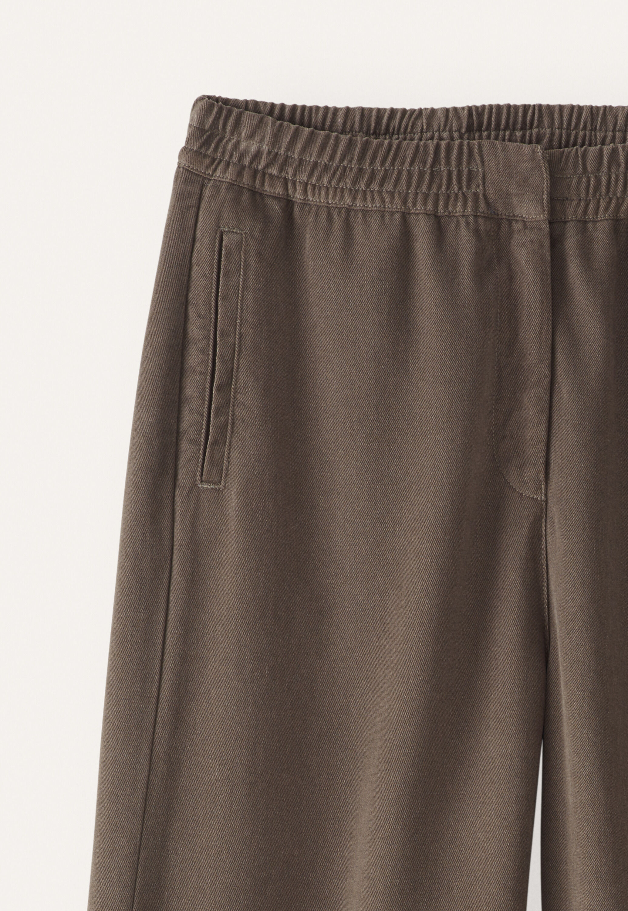 wide-leg trousers, Mink brown, large