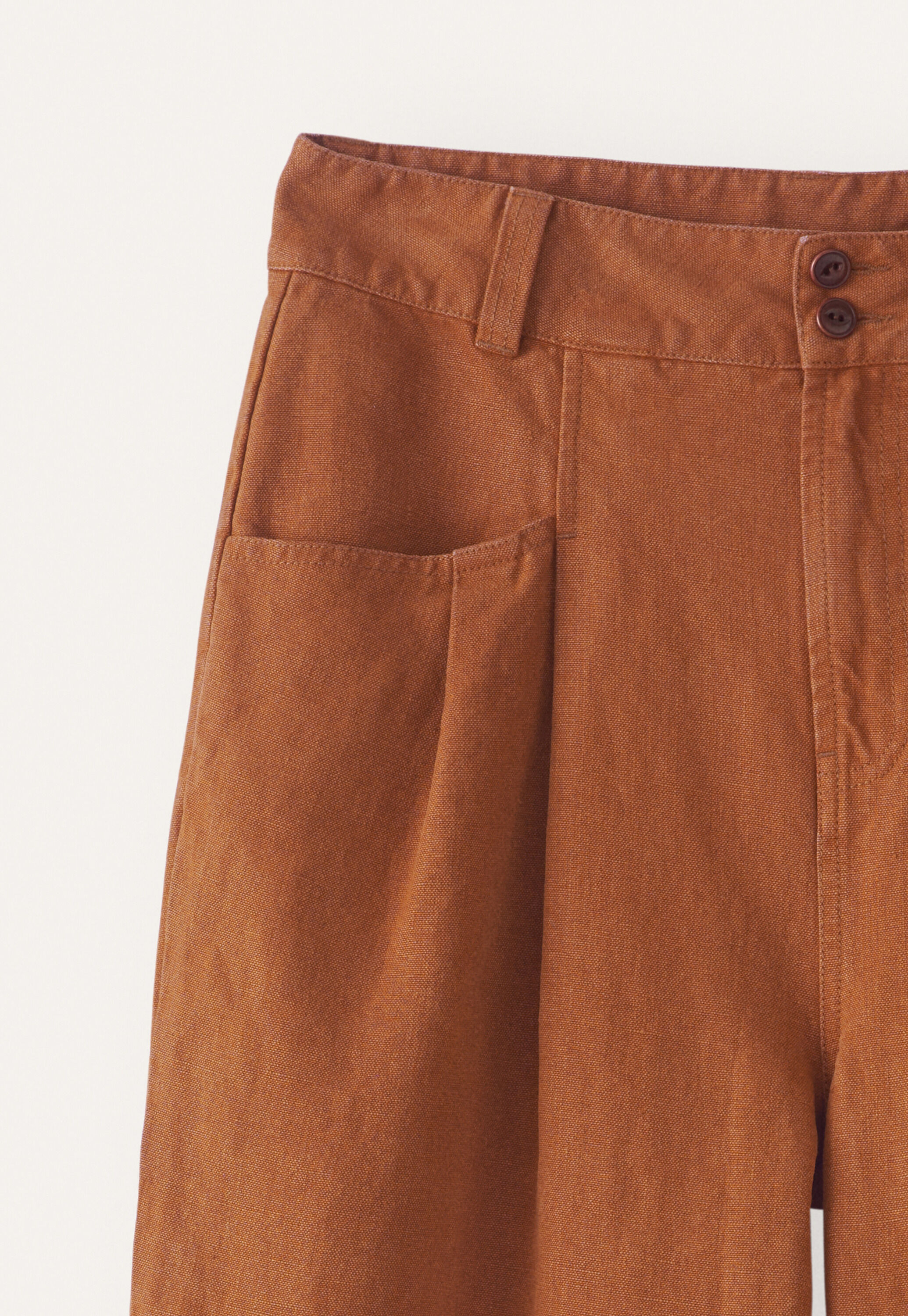 tapered-leg trousers, Chestnut, large