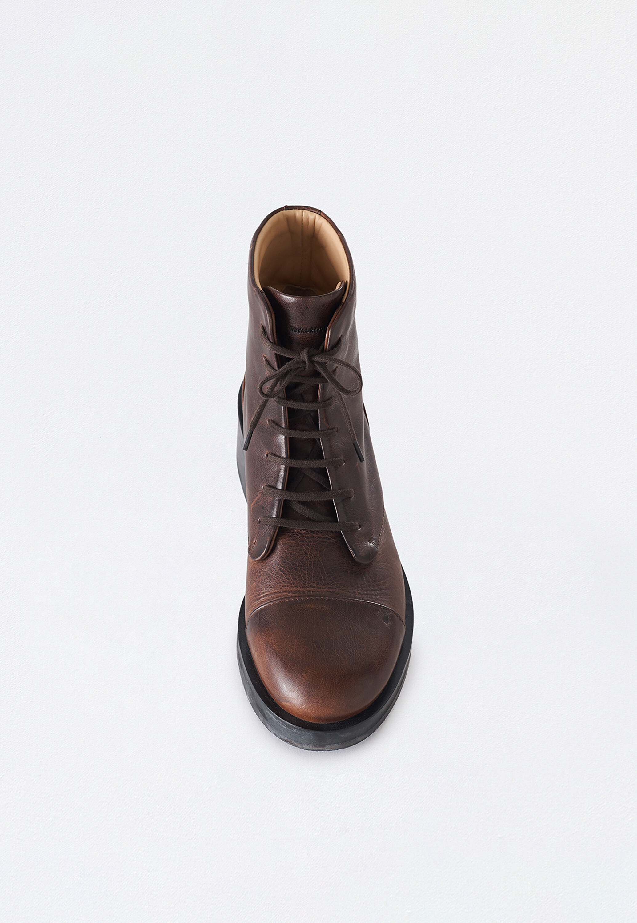 Leather lace-up boots