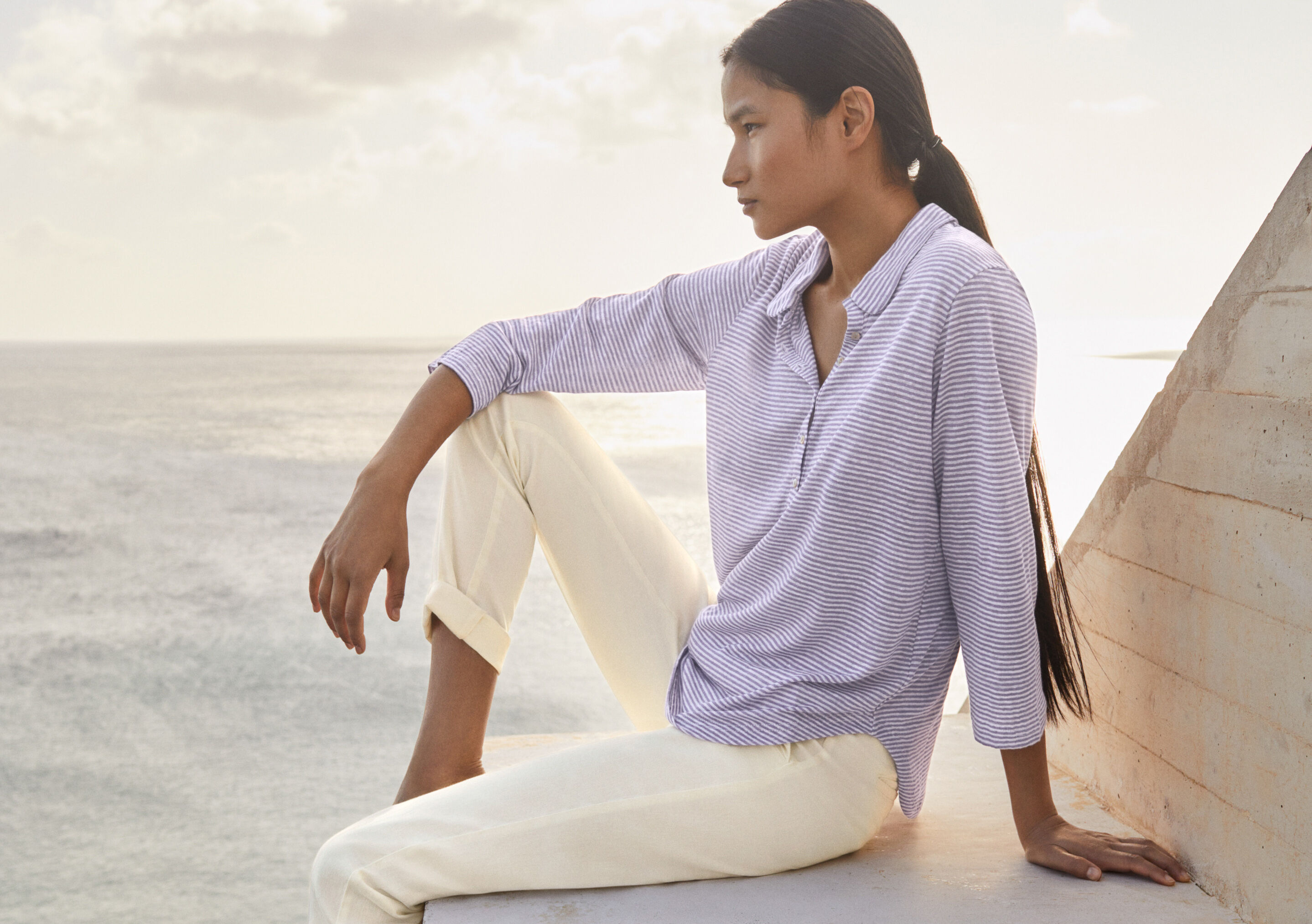 Slim-leg trousers
