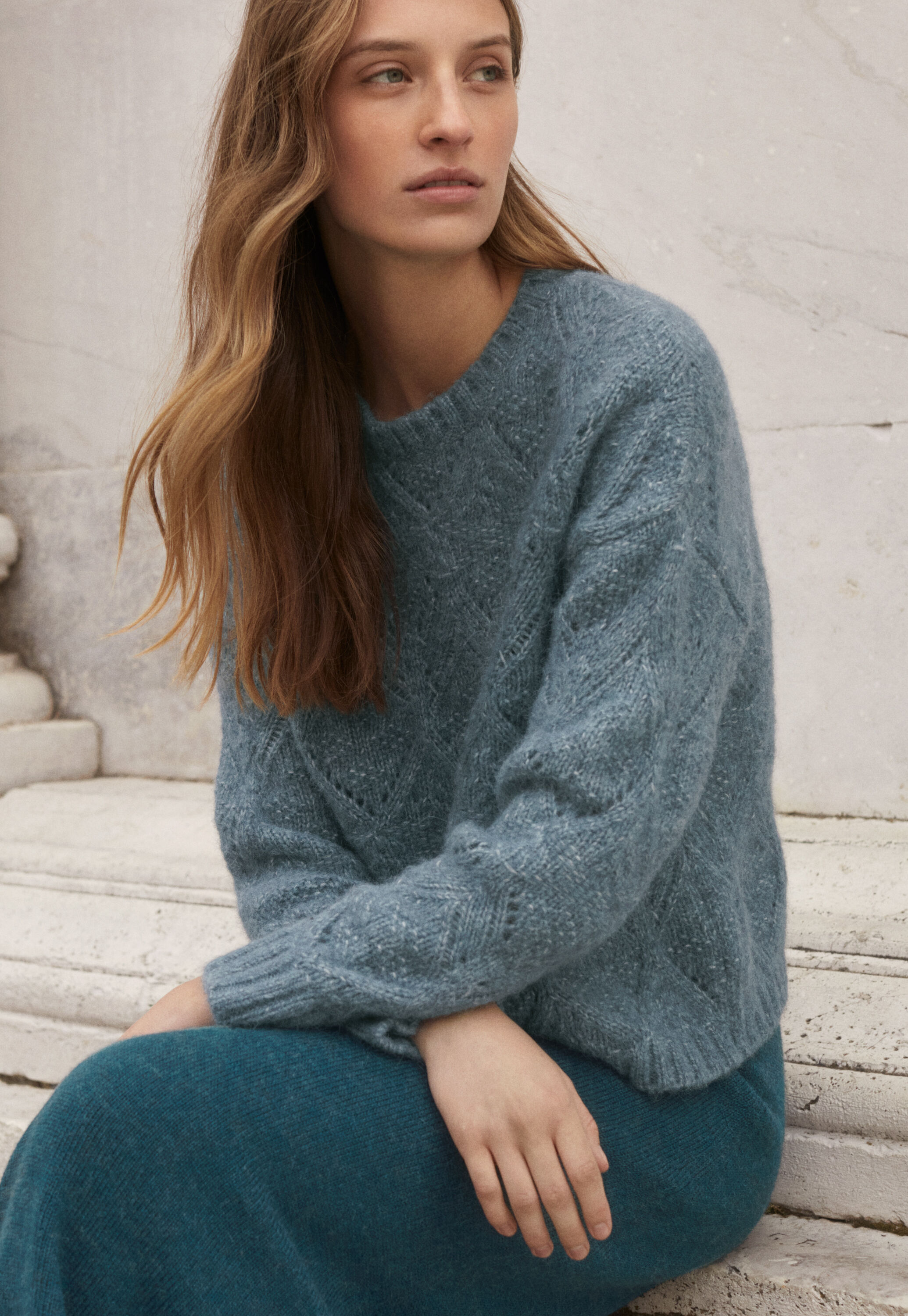 Pointelle sweater