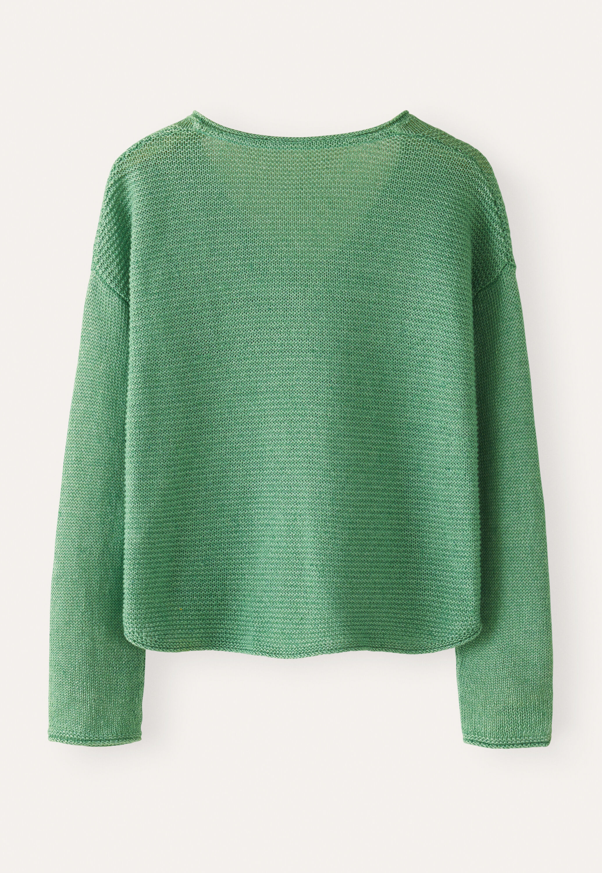 V-neck ribbed panel sweater