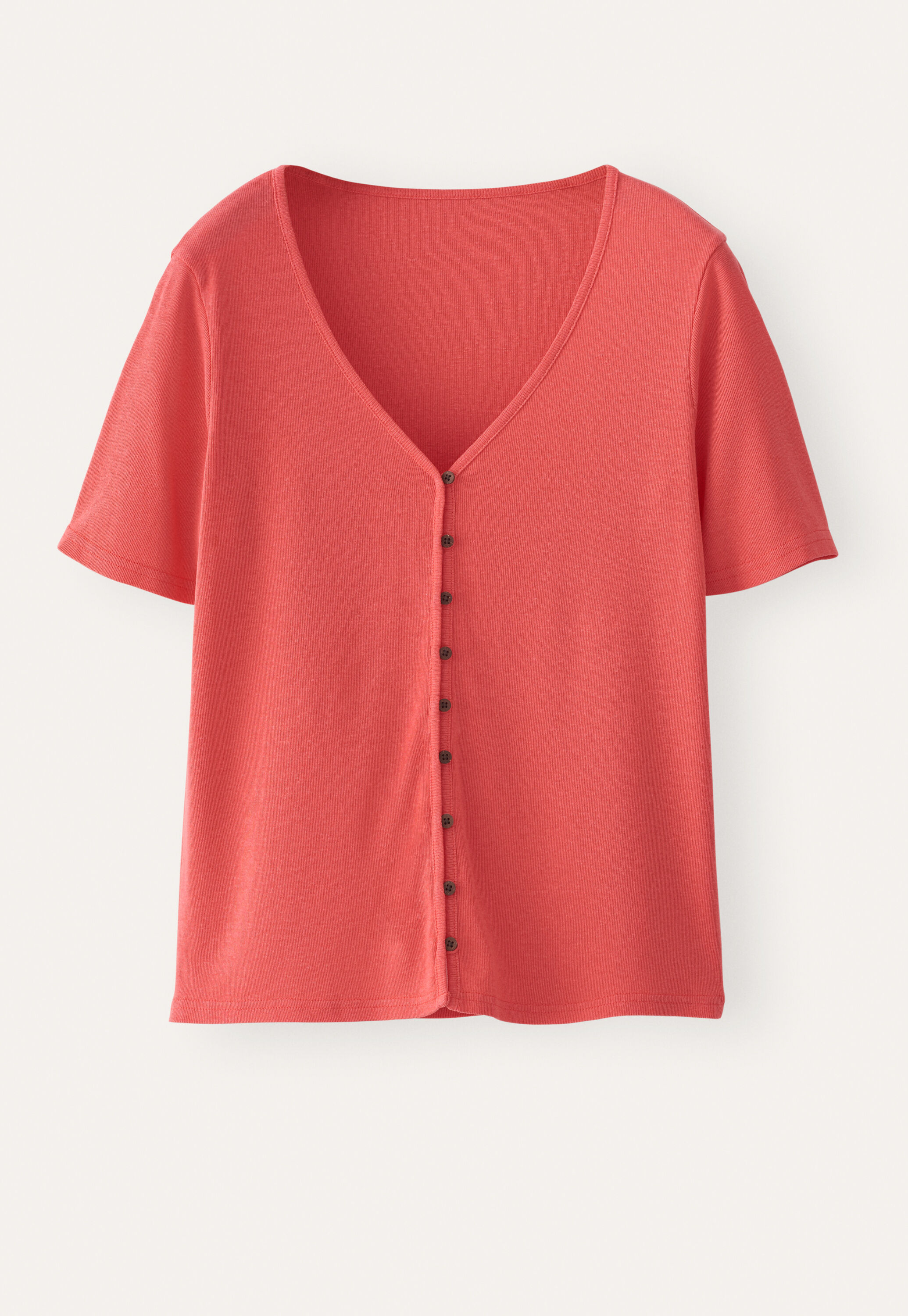 Button-through rib top
