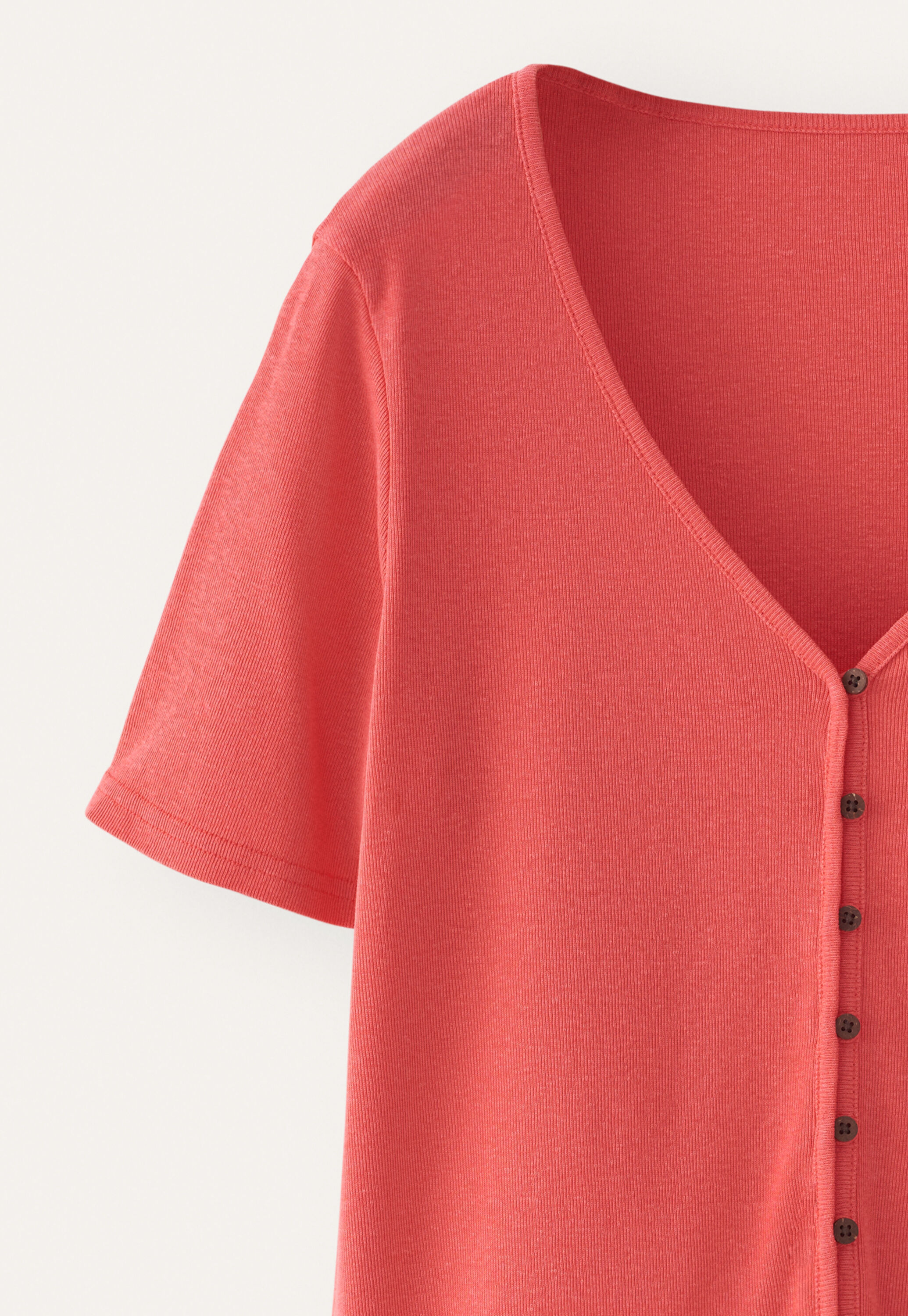 Button-through rib top