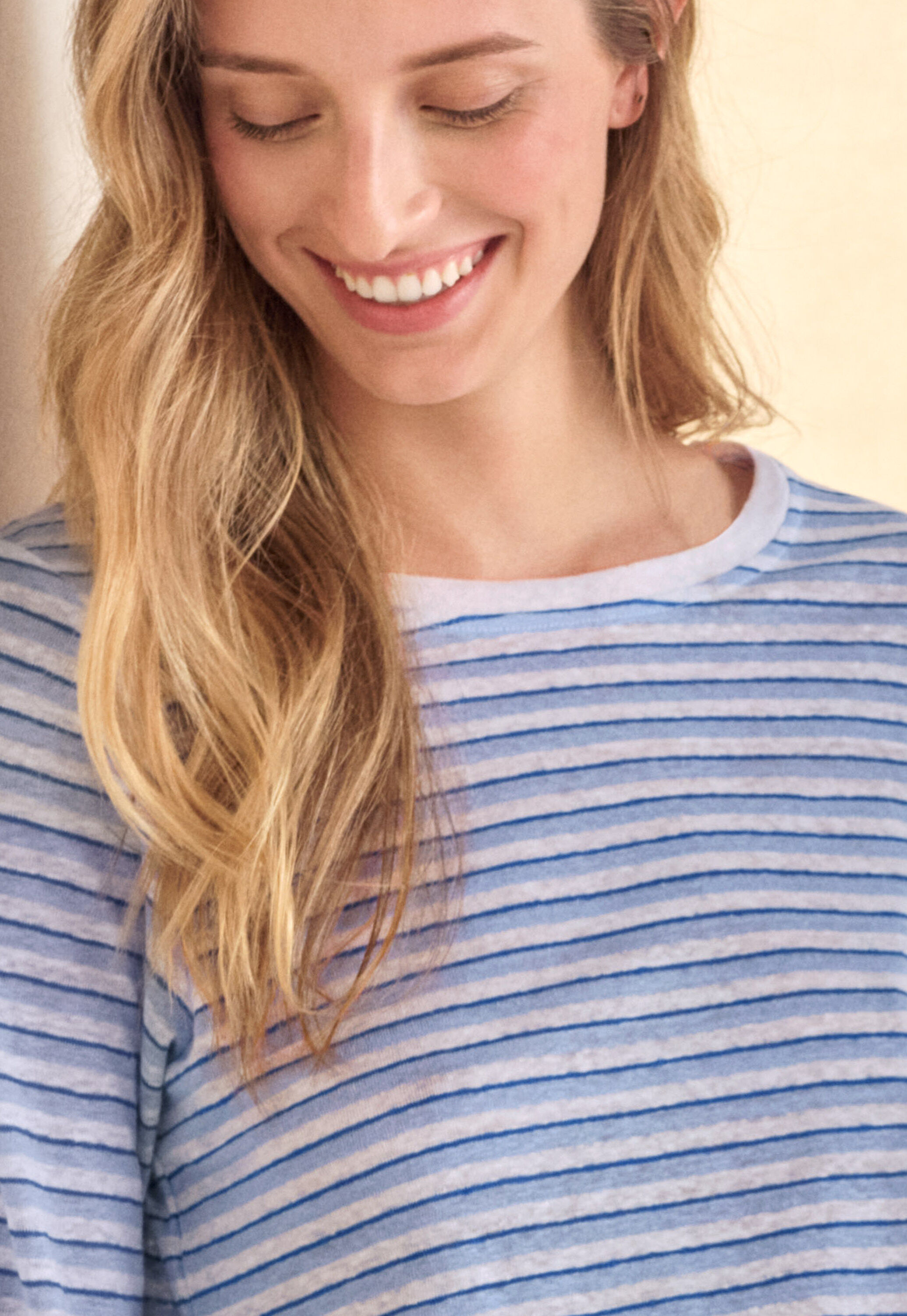 Striped jersey top