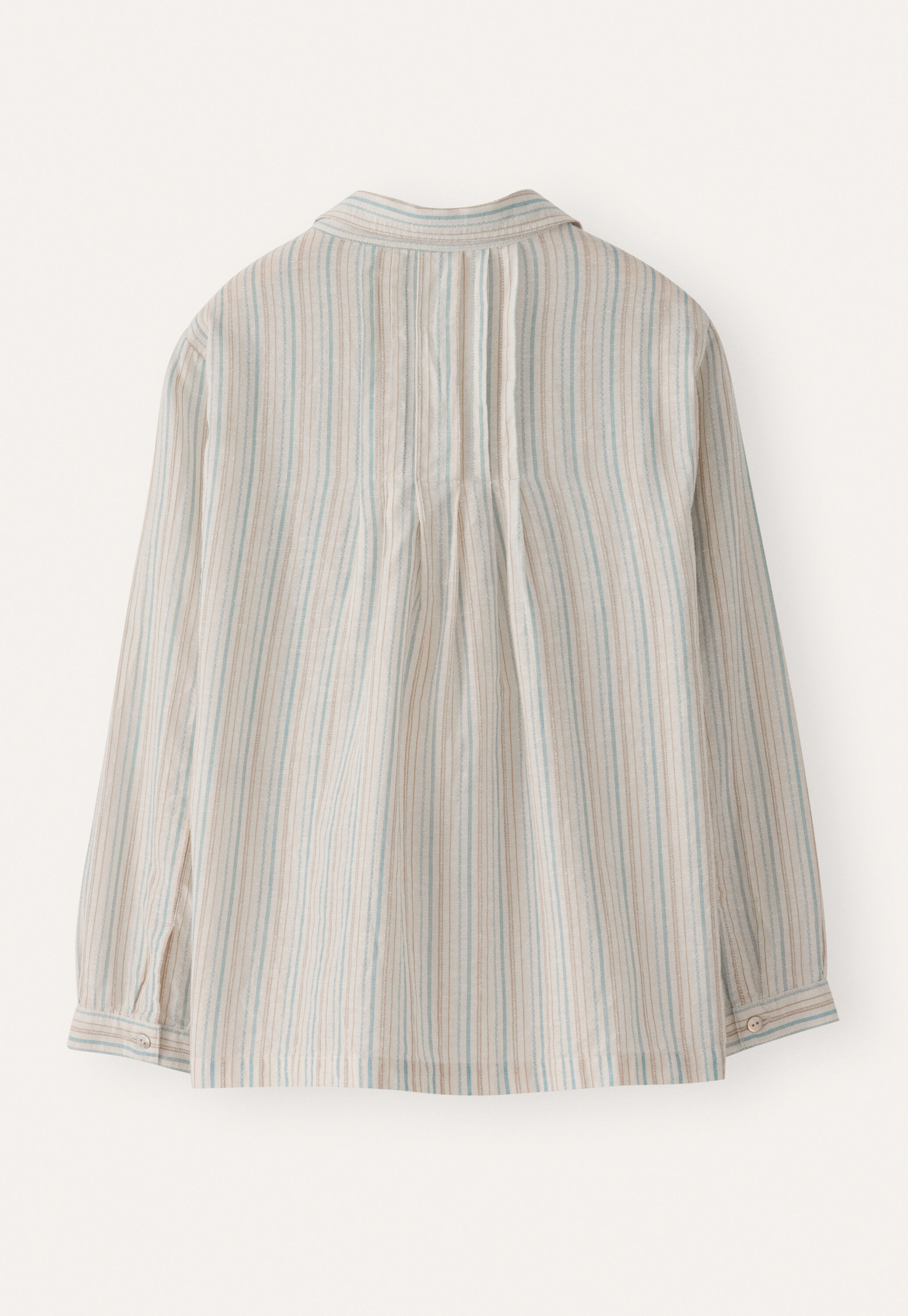 Striped pleated shirt