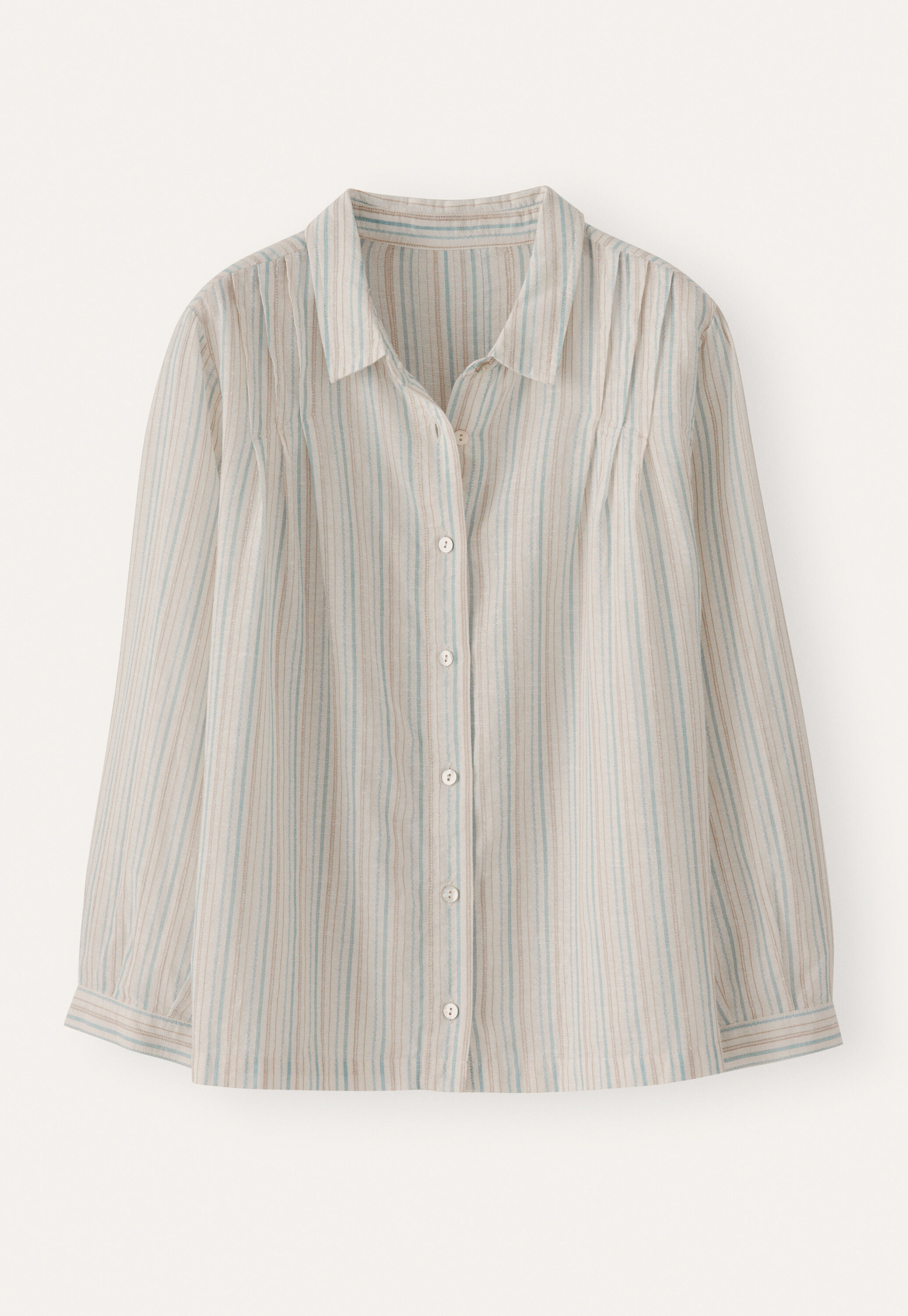 Striped pleated shirt