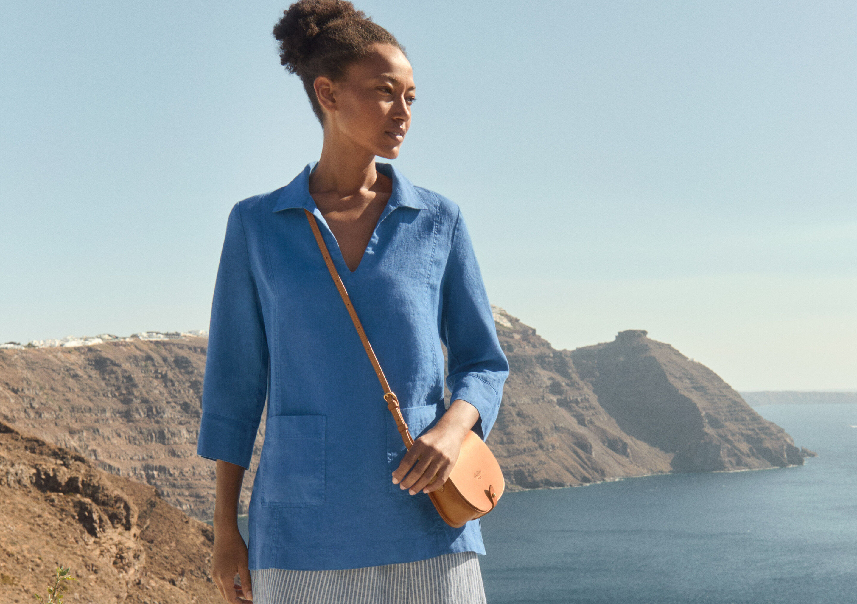 Notch-neck tunic