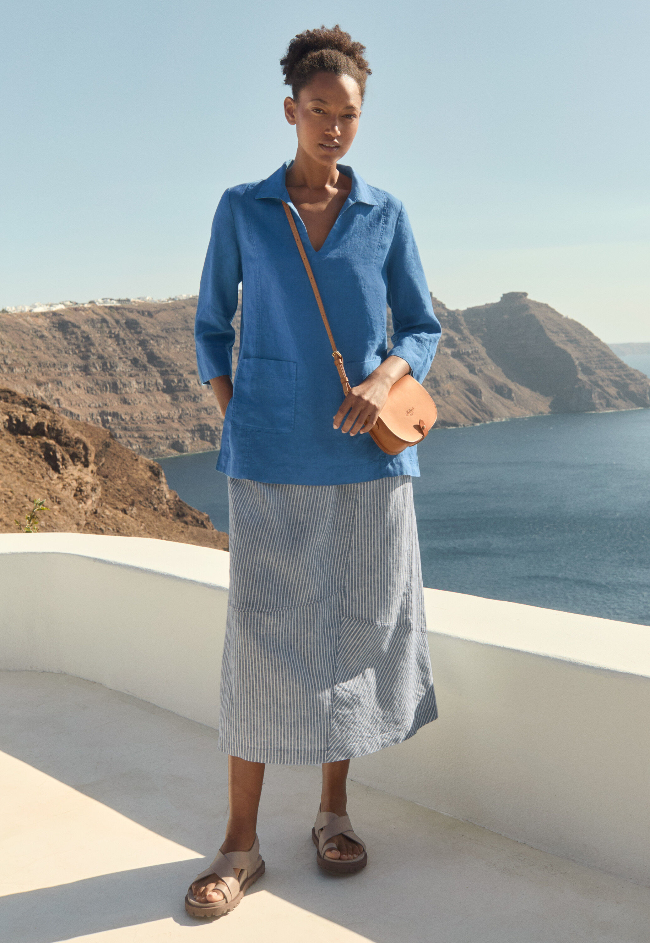 Notch-neck tunic