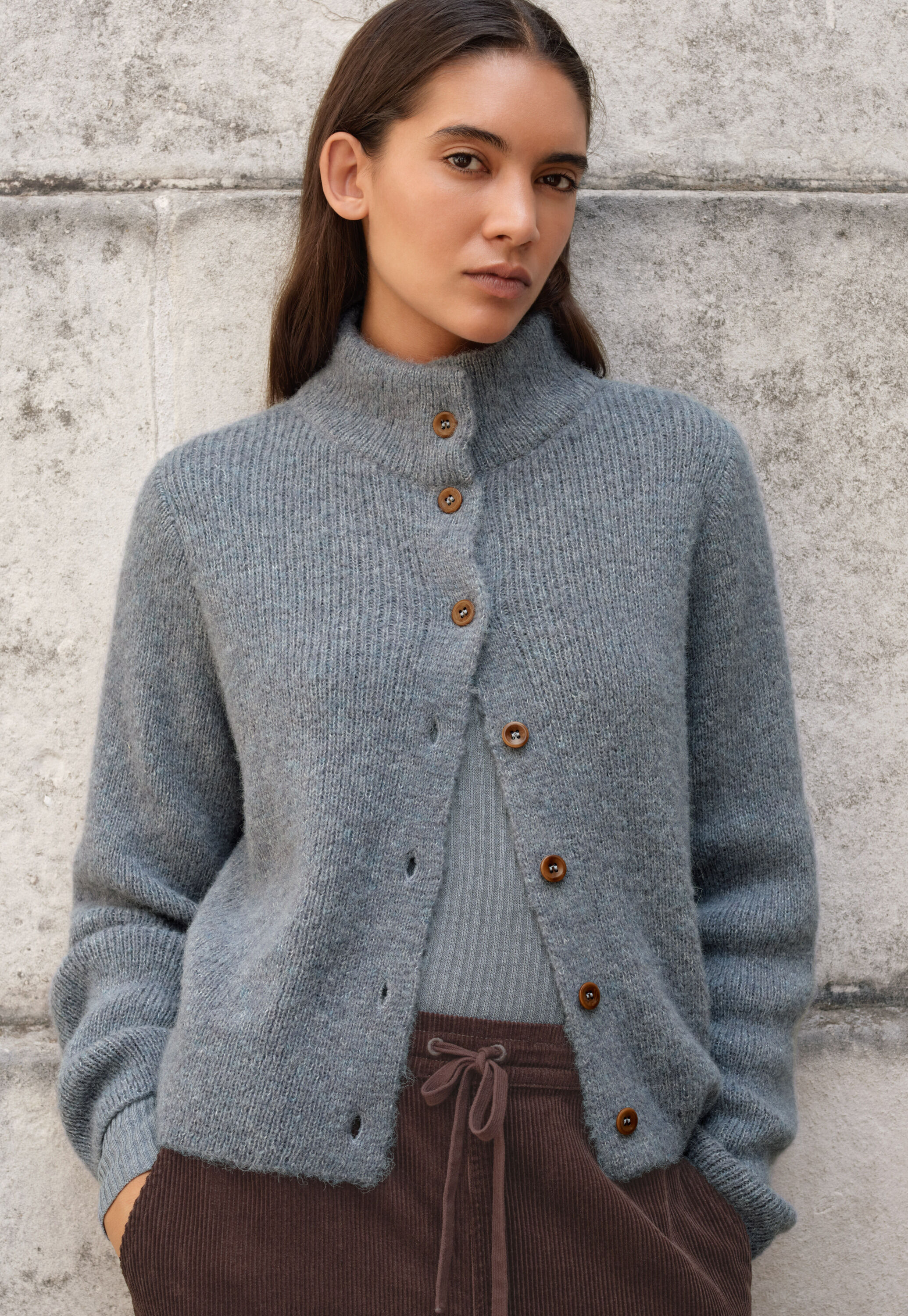 Button-through cardigan