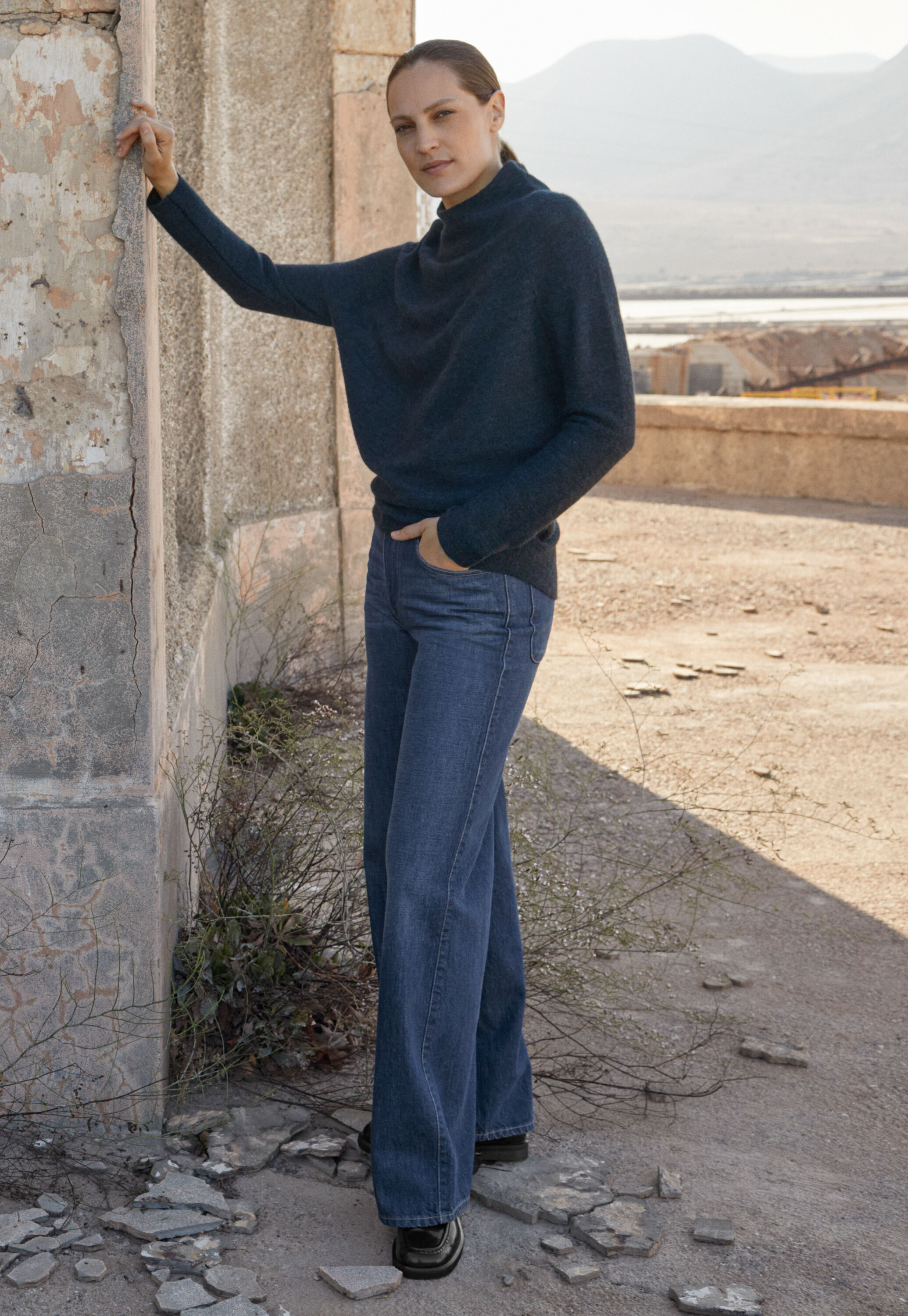High-neck sweater
