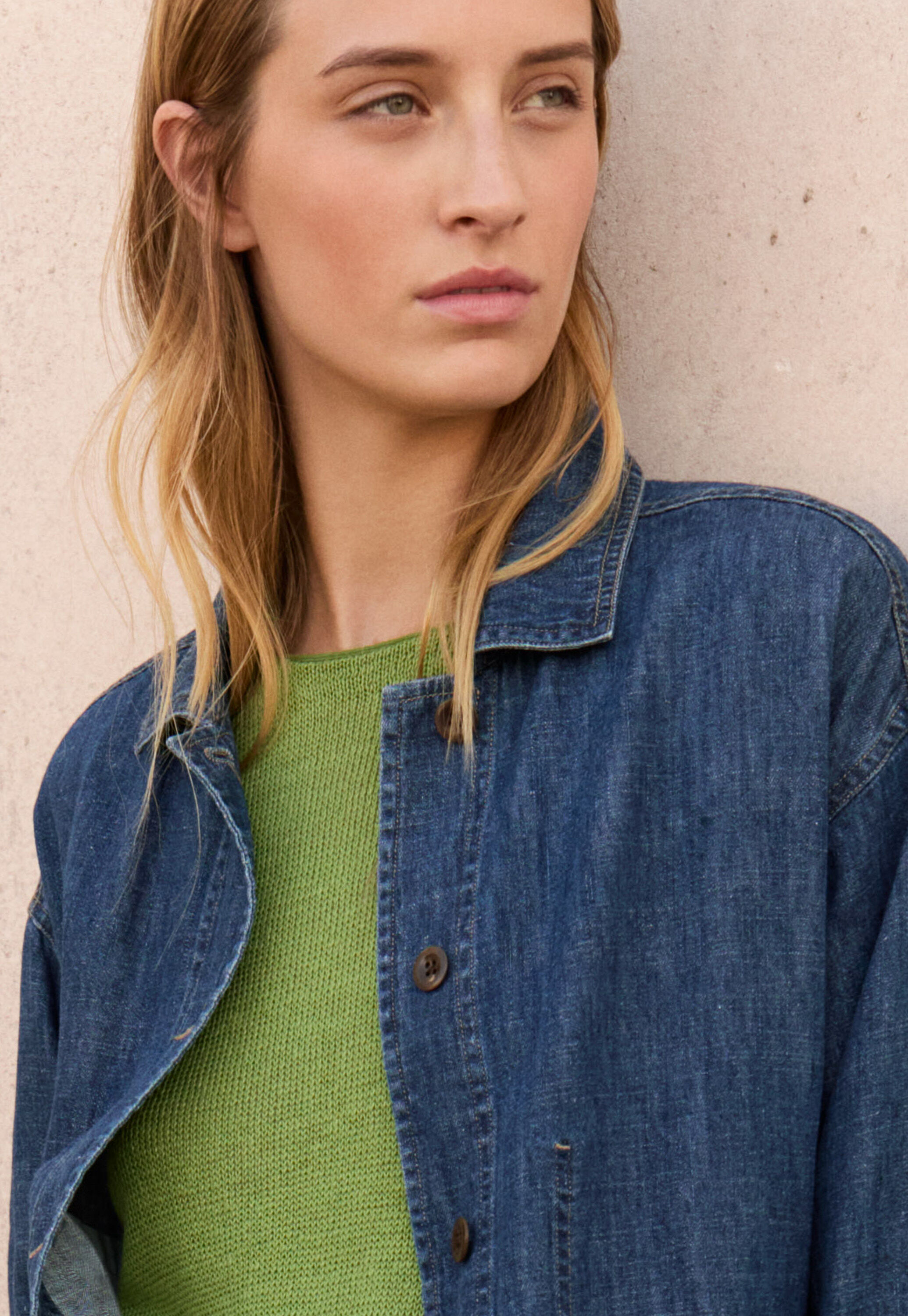 Indigo boxy jacket