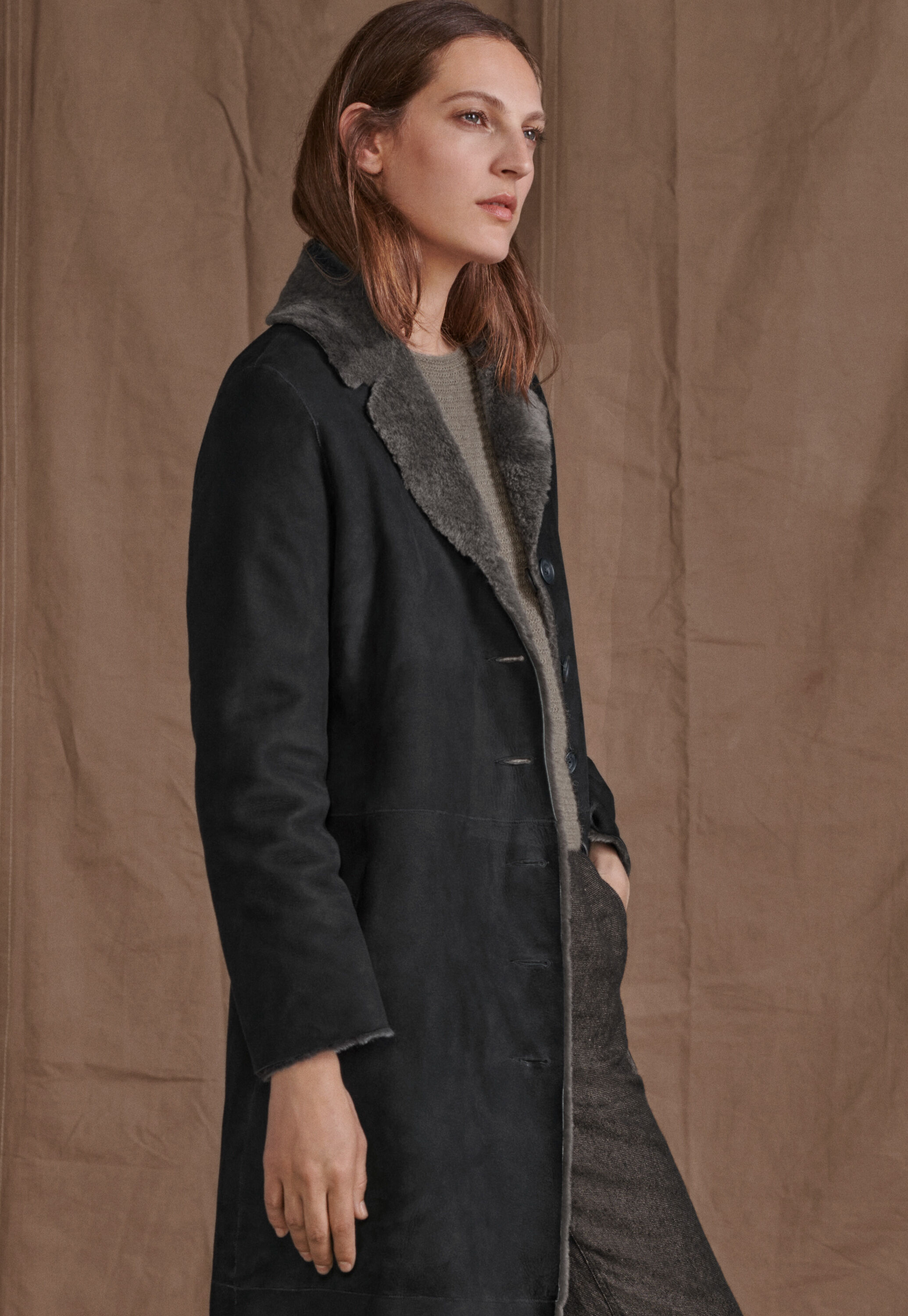 Sheepskin coat