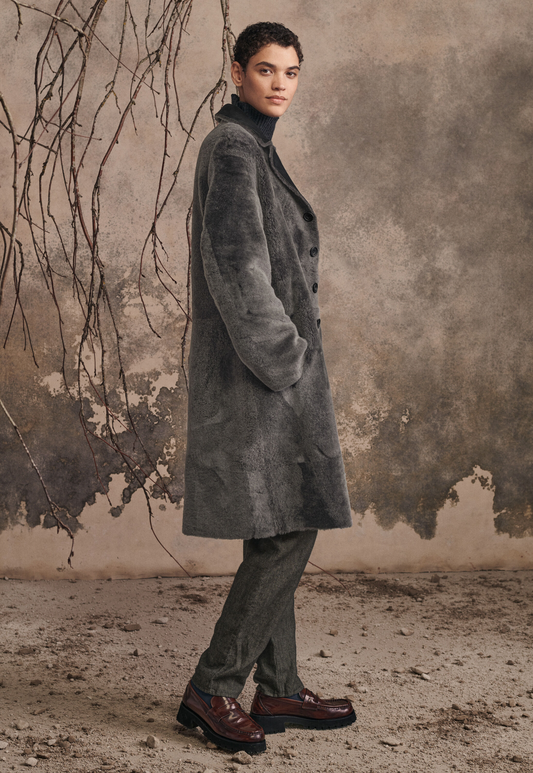 Sheepskin coat