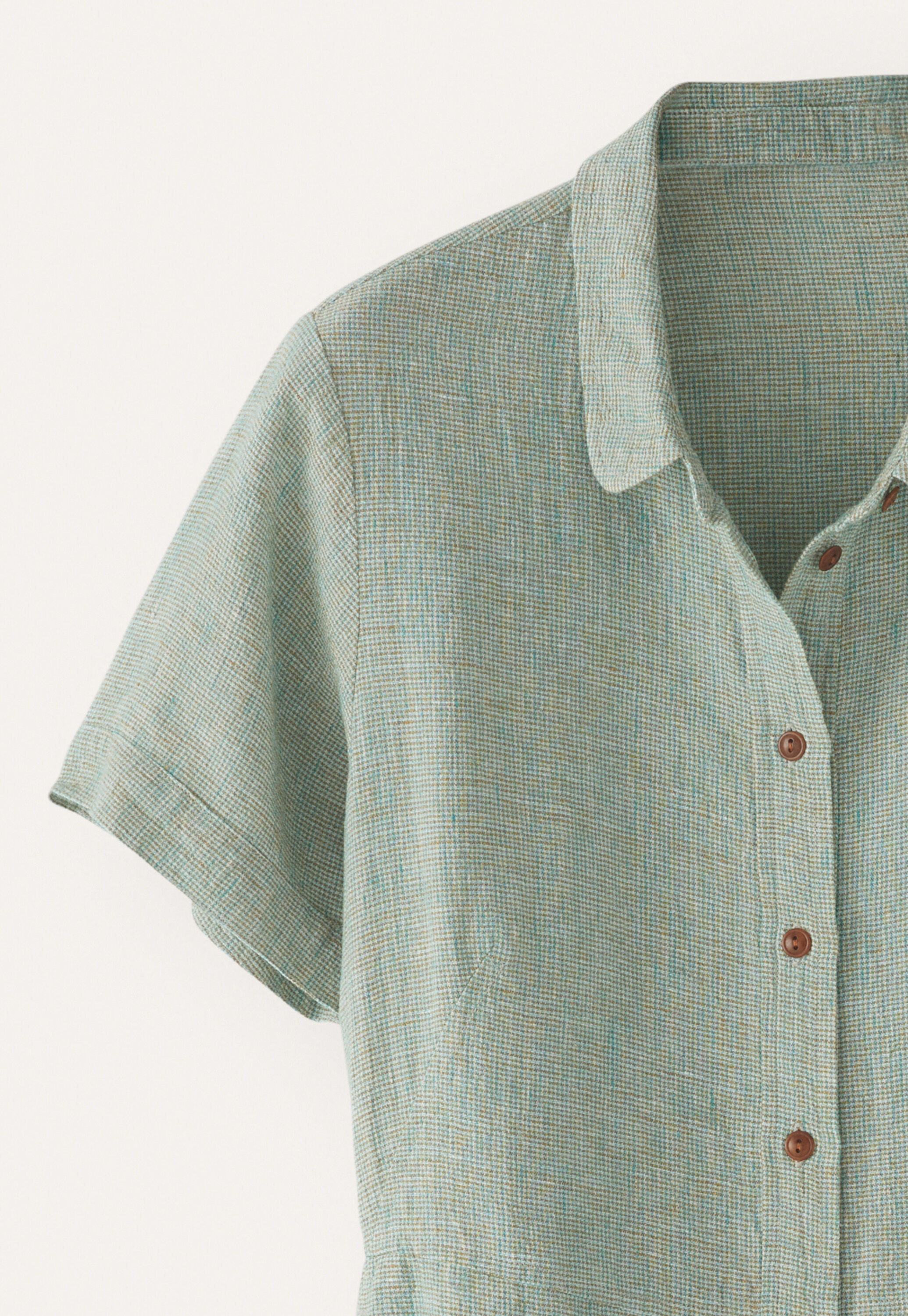 Gathered hem-seam dress
