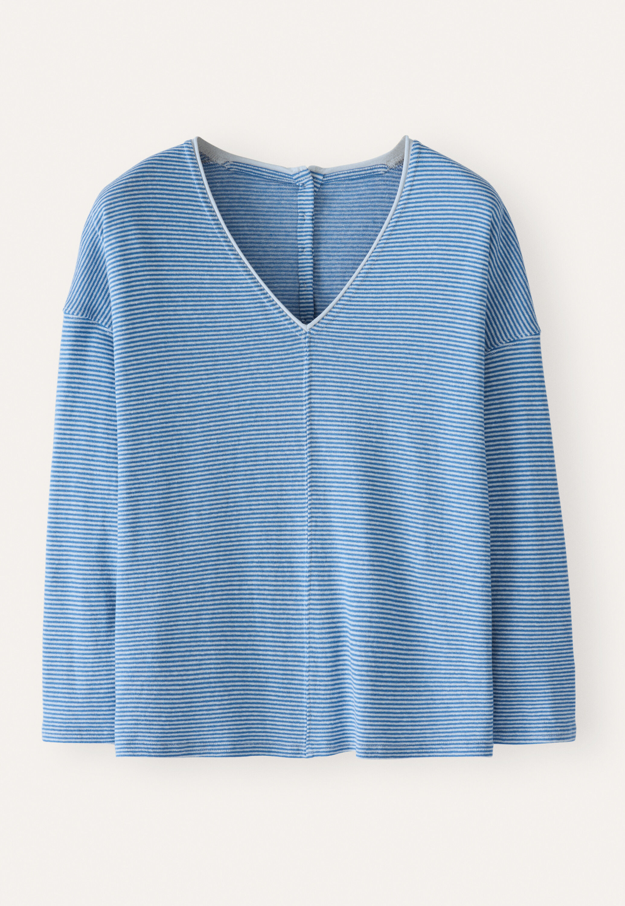 Striped v-neck top