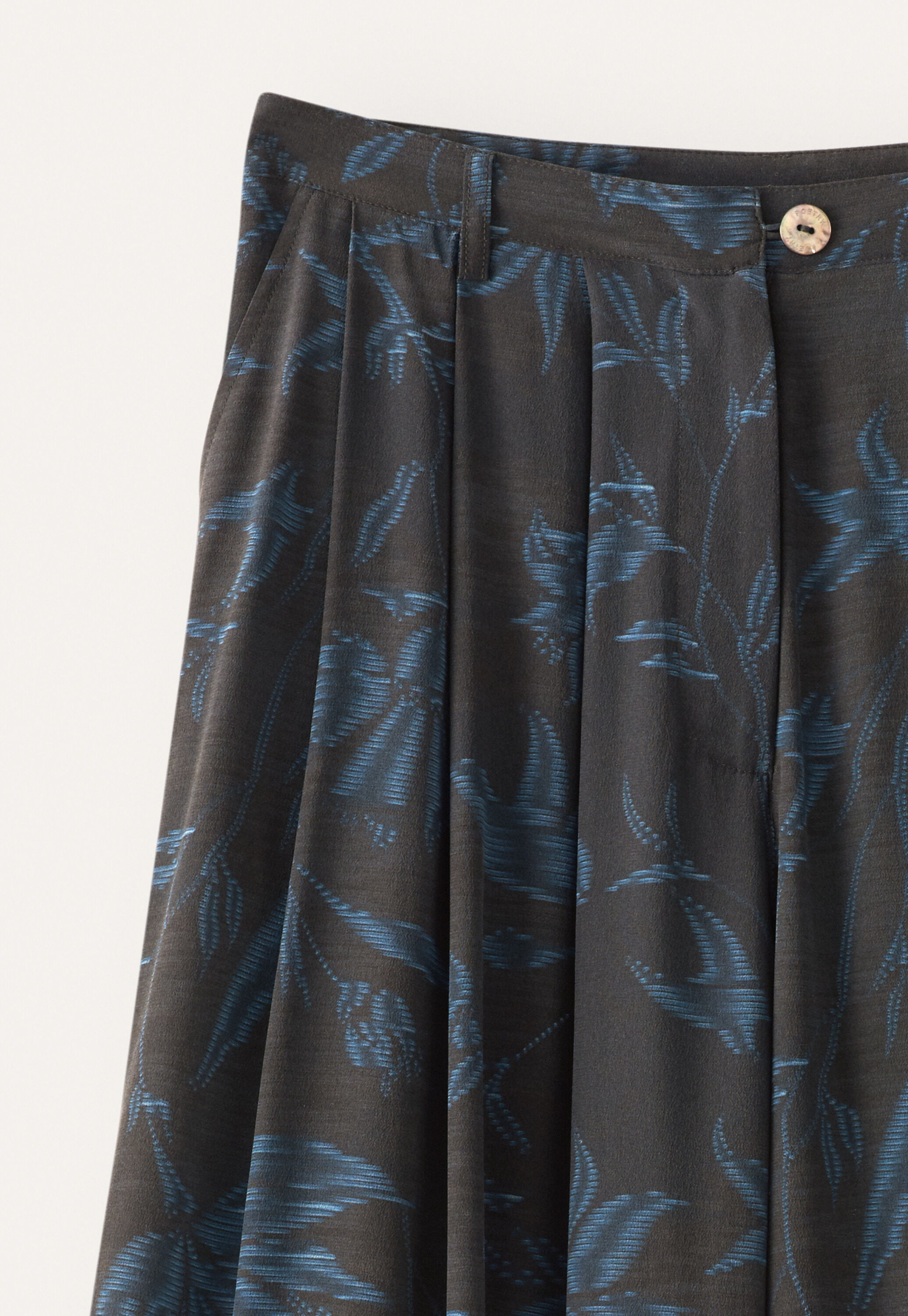 Printed cropped trousers