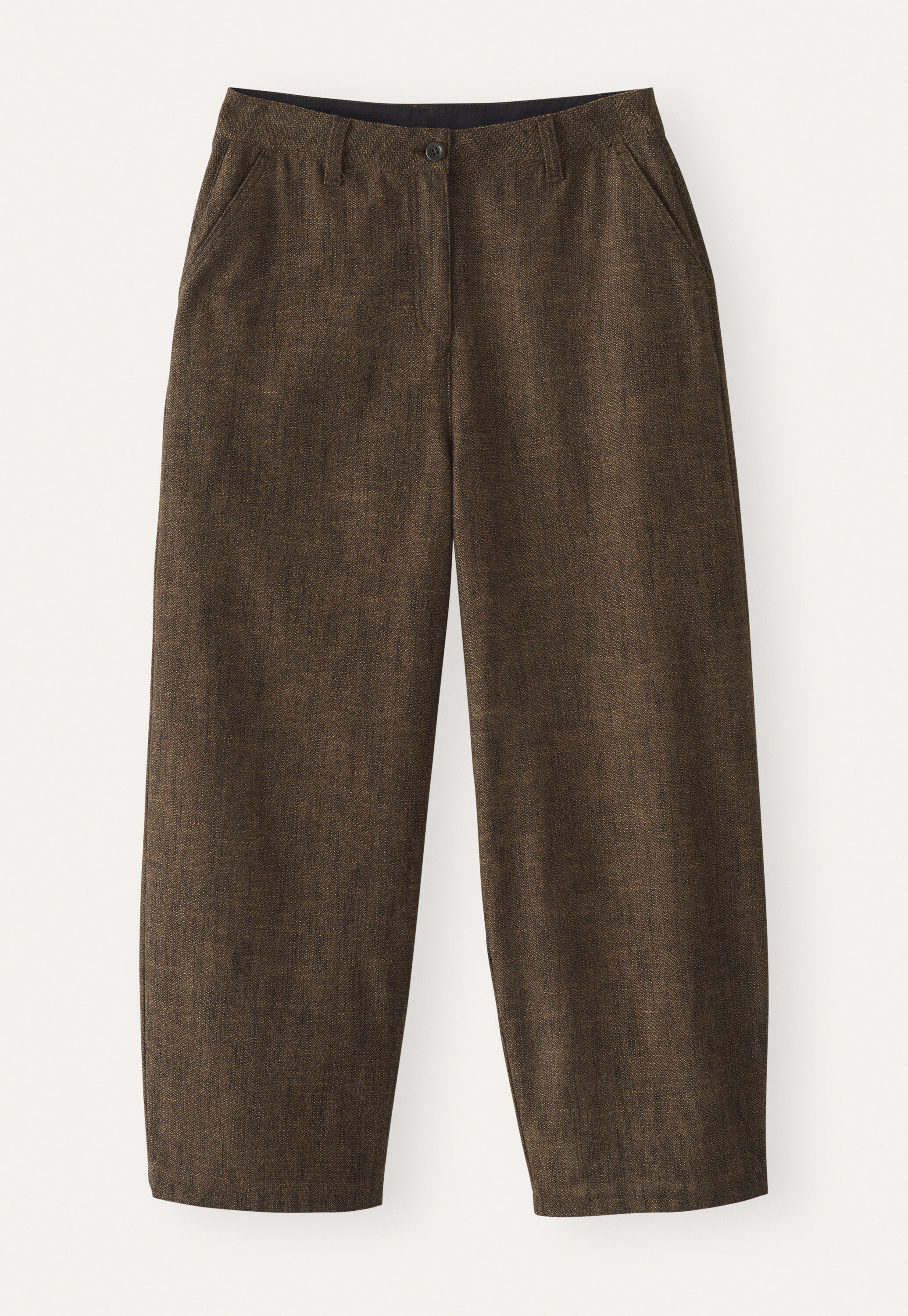 Barrel-leg trousers