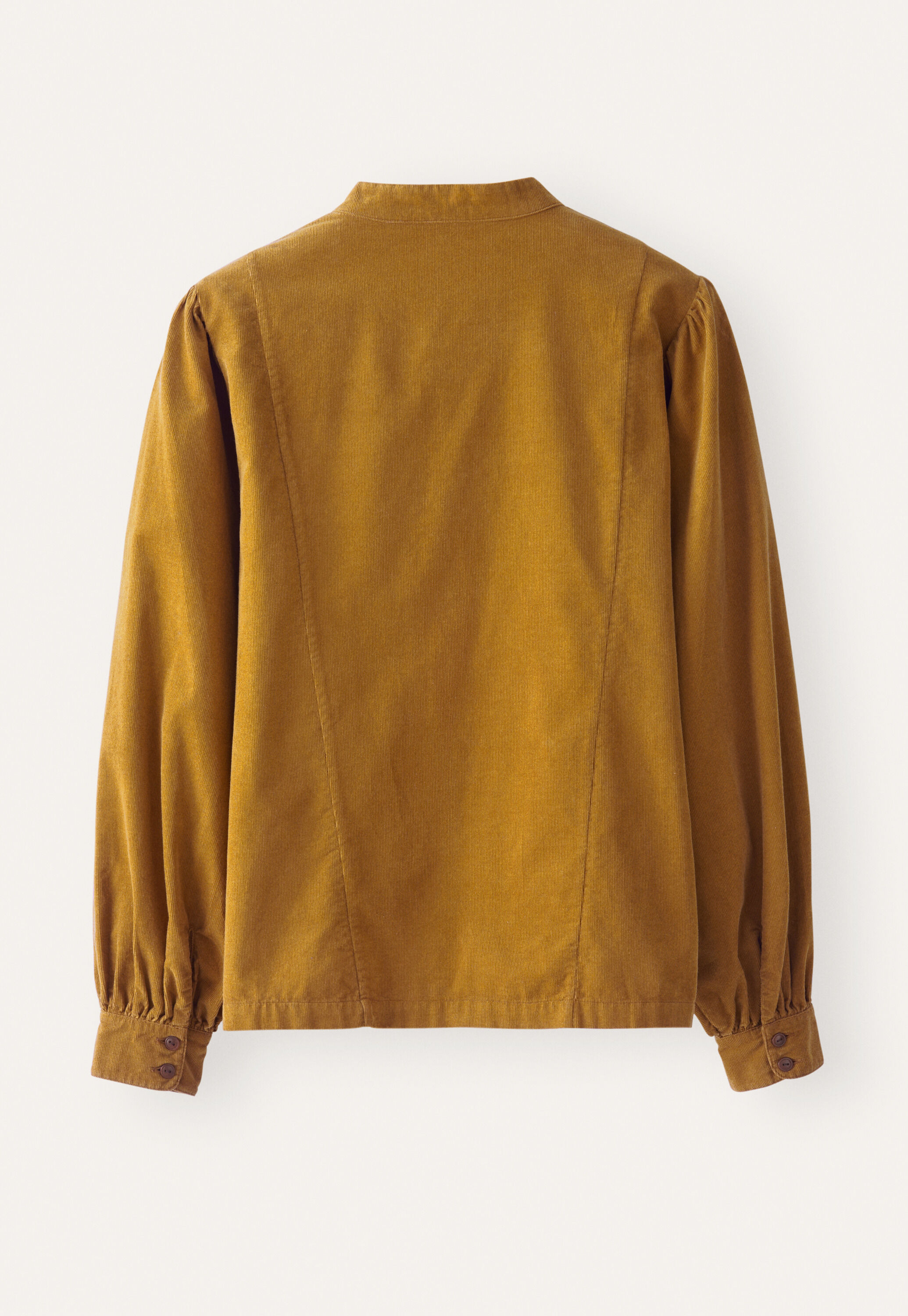 Gathered sleeve blouse, Gold, large
