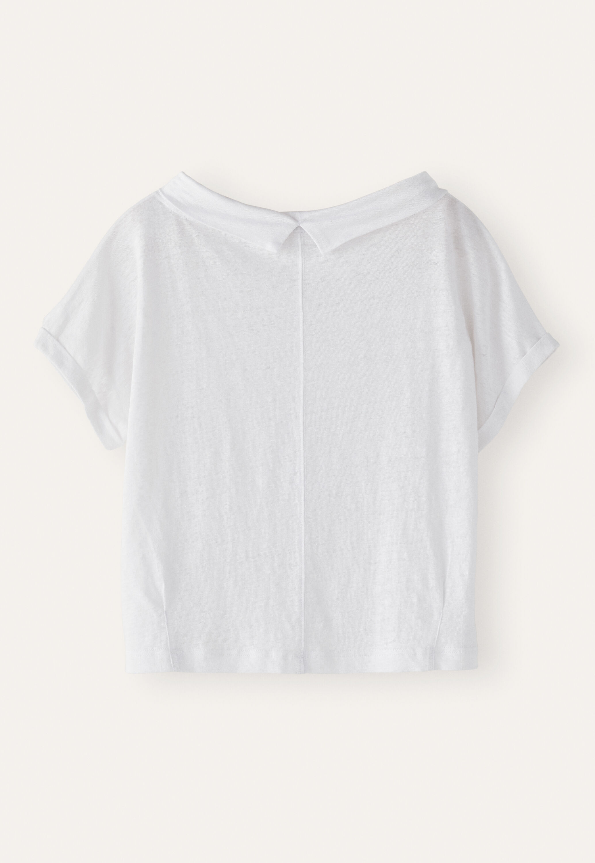 Turned-over neck top