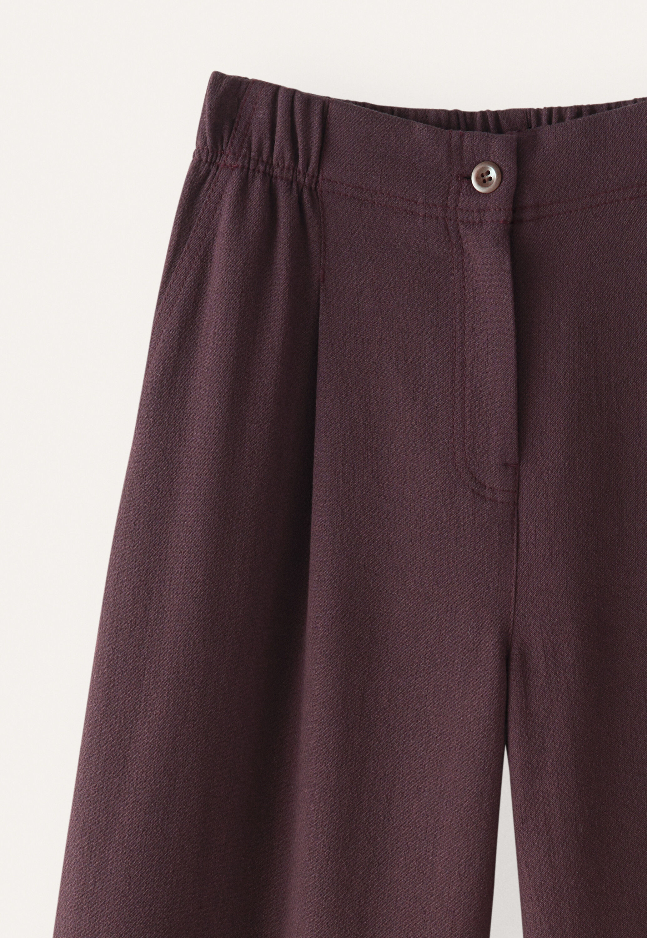 Tailored wide-leg trousers, Claret, large
